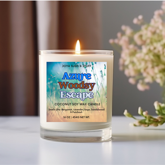 Azure Woody Delight Coconut Soy Candle